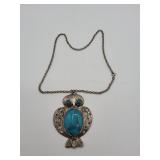 Silver Necklace With Owl Pendant