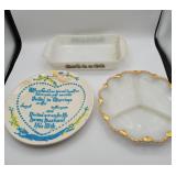 Milk Glass Dish Lot