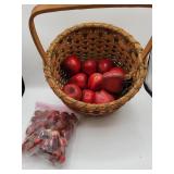 Wicker Basket with Apples