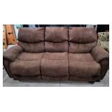 Brown Reclining Sofa