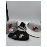 Miami Heat 9FIFTY Cap and Knit Beanie Lot