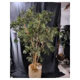 Artificial Tree in Woven Basket