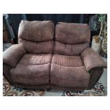 Brown Reclining Loveseat