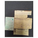Montgomery Ward invoice, receipt, and refund check