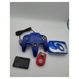 Nintendo 64 controller, mp3 players, GPX cassette