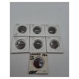 Canada 1 cent coins 1902, 1906, 1916-1919, 1920