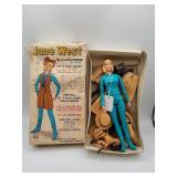 Jane West Marx movable cowgirl figure with box