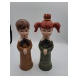 Ceramic Choir Boy and Girl Figurines