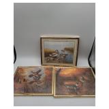 Framed Duck Prints Trio