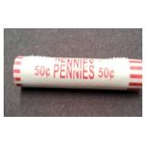 Roll of 50 pennies