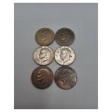 1972- 1978 Eisenhower dollar coins lot of 6