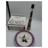 Argosy plates with acrylic pepper mill