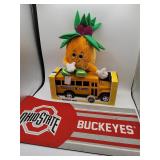 Plush Pineapple Toy with School Bus and Ohio State