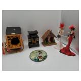 Figurines, Sunflower Box, Glass Lighthouse