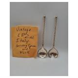 EP Zinc Italy serving spoon and fork