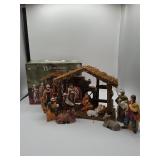 Holiday Time 11 piece porcelain nativity set