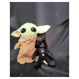 Star Wars Grogu and Darth Vader plush toys