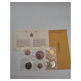 1968 Canada uncirculated coin set with envelope