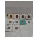 1897-1912 Liberty V Nickel coins 10 pieces