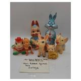 1960s rubber squeak toys with Soaky Colgate Palm.