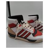 Adidas Red White Black High-Top Sneakers