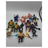Action Figures with TMNT, WWE