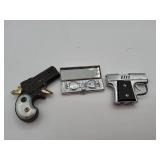 Derringer and Pistol Shaped Cigarette Lighters