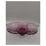 Purple glass console bowl