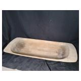 Very large wooden dough bowl