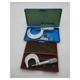 Mitutoyo and Fowler Micrometers with Cases