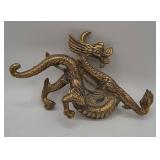Cast brass dragon figurine