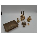 Brass Box, Rabbit, Bell, Lighter, Eagle Figure