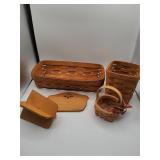Longaberger Handwoven Wooden Baskets Lot