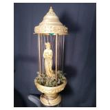 Gold oil rain lamp with classical female figure
