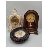 Bulova clock, Asian clock, white ceramic clock