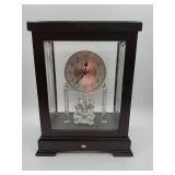 Bulova glass and wood mantle clock