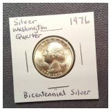 1976 Bicentennial Silver Washington Quarter