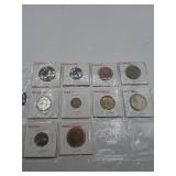 World animal-themed coins with holders