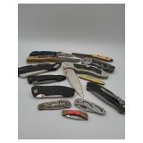 Folding knives and fixed blade knife