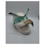 Handmade painted bird papier-mache mask