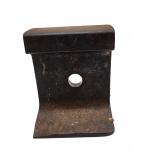 Steel Railroad Track Section with Hole