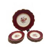 Karlskrona Porcelain Plates with Floral Pattern