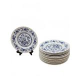 Enoch Wedgwood Blue Heritage Plates 10pcs