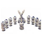 Blue and White Ceramic Spice Shaker Set