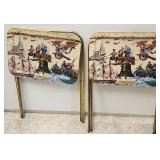 Pair Bicentennial 1776ï¿½1976 Metal Tray Tables