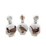 Field Birds Decanters With Bird Illustrations