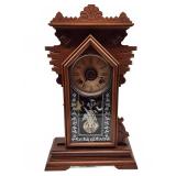 Ingraham Wooden Mantel Clock with Pendulum