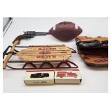 Classic Racer Sled, Wilson Football, Gloves, Toy P