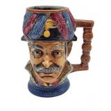 Italian Majolica Character Mug E. Greco