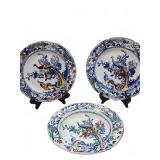 Mason's Patent Ironstone Plates with Peacocks